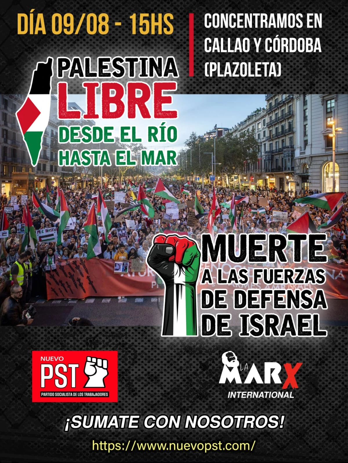 Te invitamos a la Marcha por Palestina