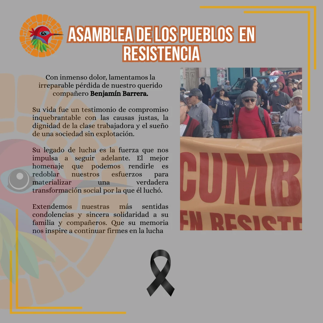 ¡Compañero Benjamín presente, ahora y siempre!