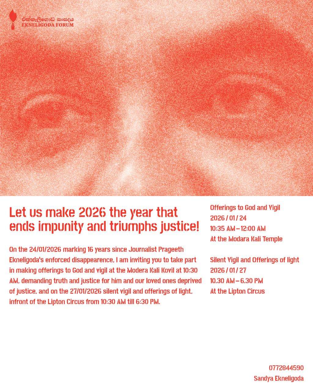 Let us make 2026 the year that ends impunity and triumphs justice!